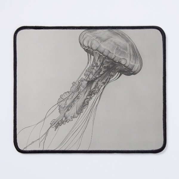 Item preview, Black and white jellyfish drawing designed and sold by Pencil-Art.
