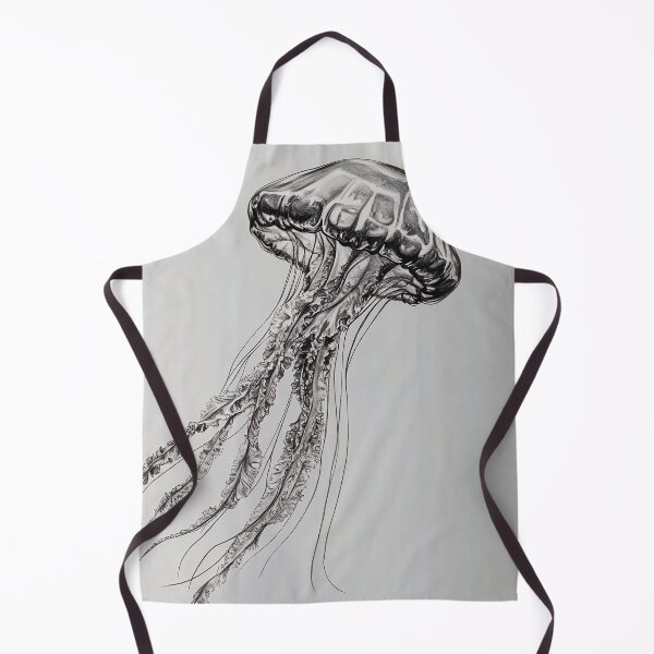 Item preview, Black and white jellyfish drawing designed and sold by Pencil-Art.