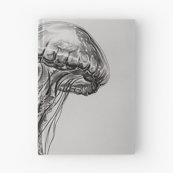Item preview, Black and white jellyfish drawing designed and sold by Pencil-Art.