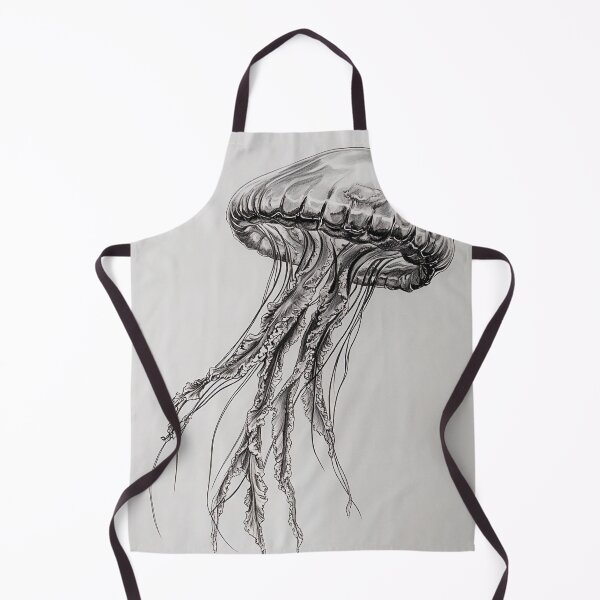 Item preview, Black and white jellyfish drawing designed and sold by Pencil-Art.