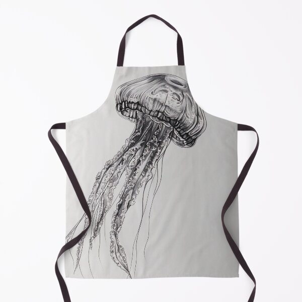 Item preview, Black and white jellyfish drawing designed and sold by Pencil-Art.