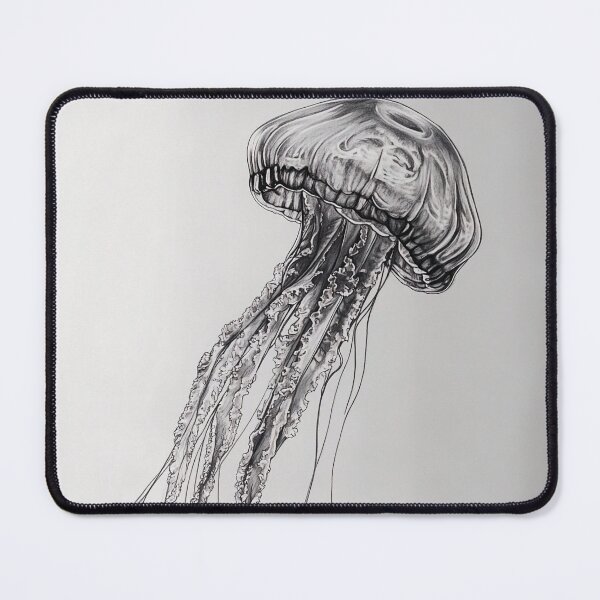 Item preview, Black and white jellyfish drawing designed and sold by Pencil-Art.