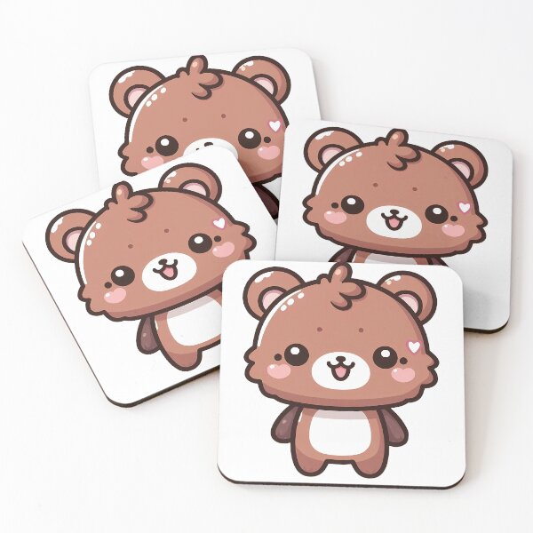 Item preview, Adorable Kawaii Bear with Heart Cheek designed and sold by andasanc14.