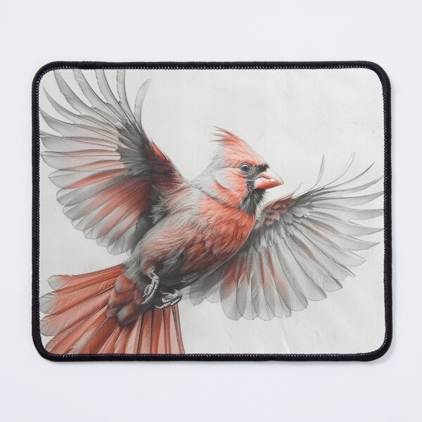 Item preview, Black and White Cardinal Pencil Drawing designed and sold by Pencil-Art.
