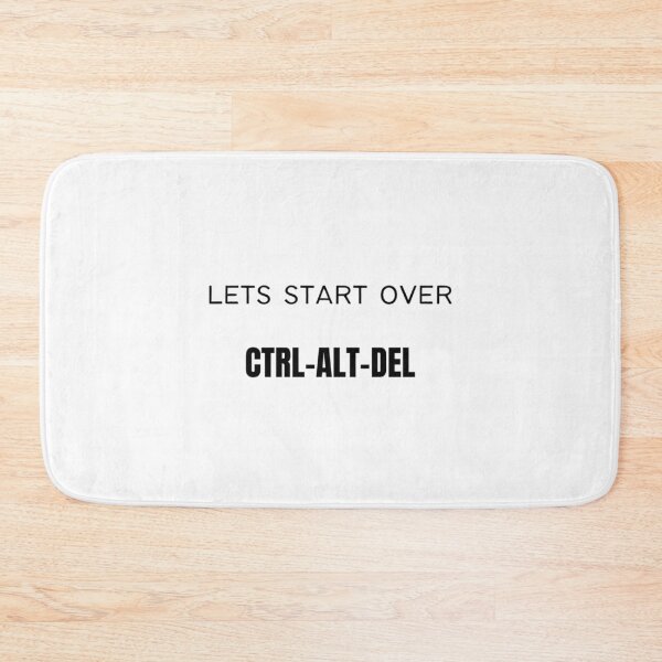 Item preview, lets start over cad text graphic v1 white background designed and sold by fishpressink.