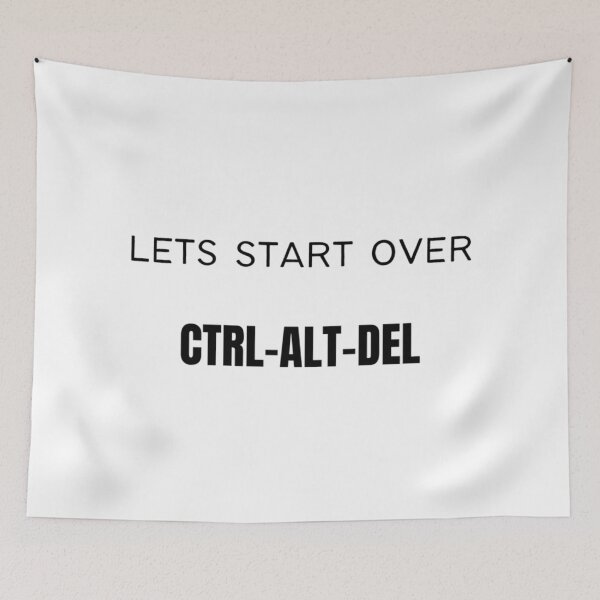 Item preview, lets start over cad text graphic v1 white background designed and sold by fishpressink.