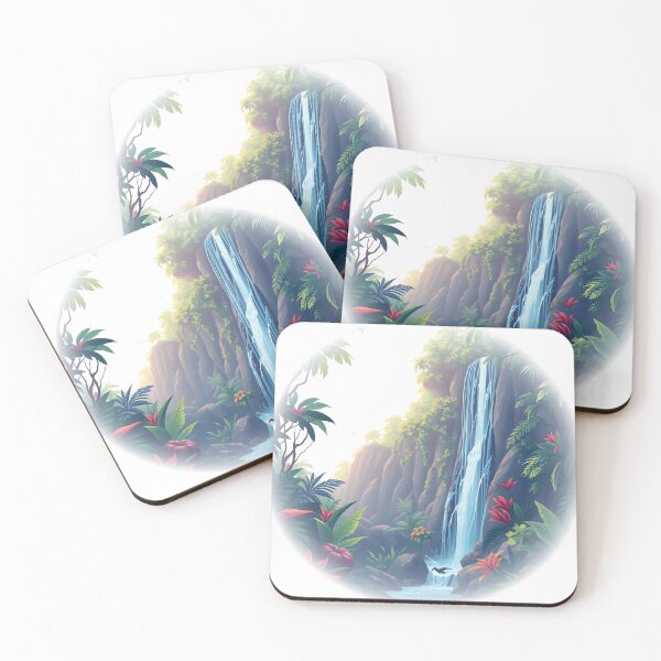 Item preview, Tropical Rainforest Waterfall designed and sold by Quirkhive.