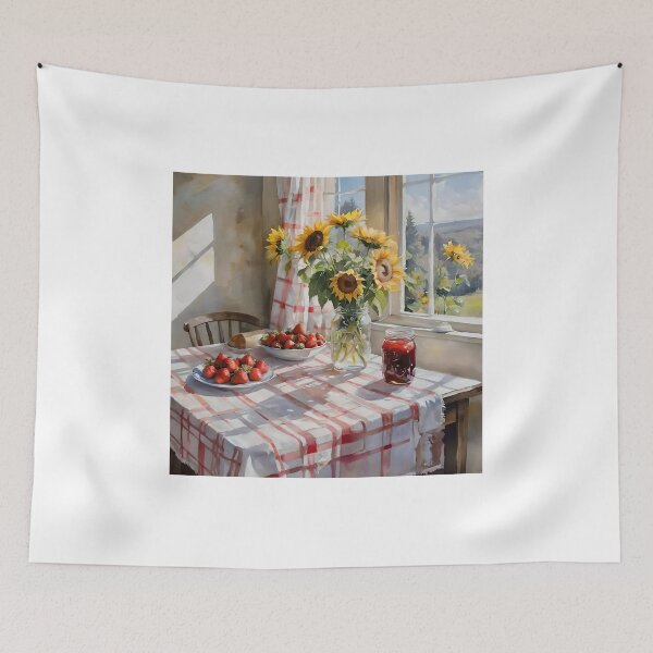 Item preview, Watercolor Farm Kitchen Table C designed and sold by Oldetimemercan.