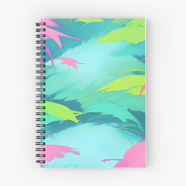 Item preview, Abstract Jungle Watercolor Painting in Vivid Mint and Pink Colors designed and sold by RebelArt-Deco.