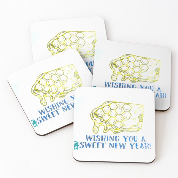 Item preview, Wishing You A Sweet New Year Rosh Hashanah Art designed and sold by Kalli Taub Art.