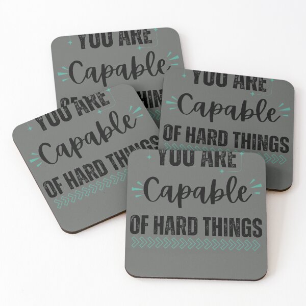 Item preview, You Are Capable of Hard Things designed and sold by HomeFreewithMe.