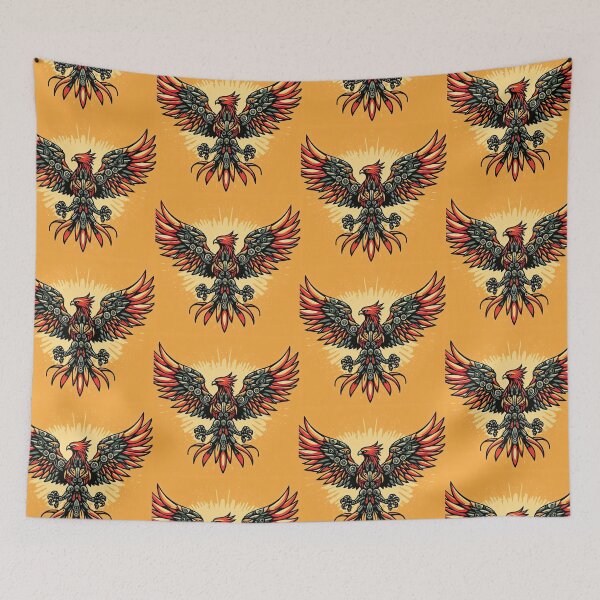 Item preview, Phoenix with Mechanical Wings Pop Art Style designed and sold by artofuniverse.