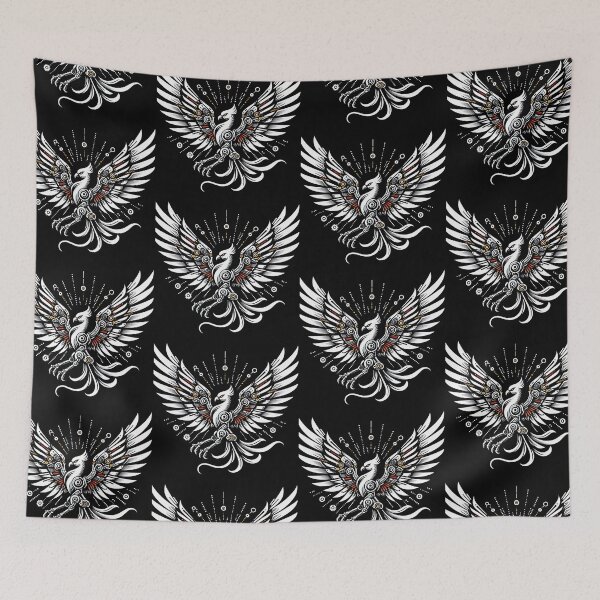 Item preview, Phoenix with Mechanical Wings Pop Art Style designed and sold by artofuniverse.