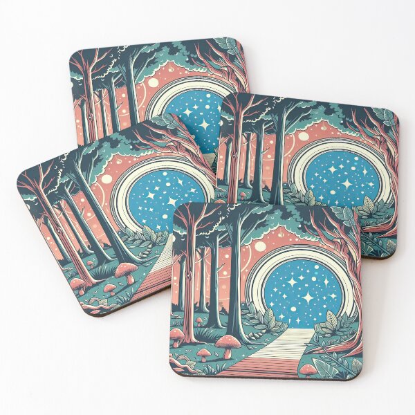 Item preview, Portal Opening to A Magical Forest Pop Art Style designed and sold by artofuniverse.