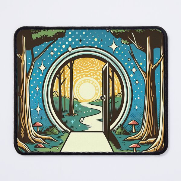 Item preview, Portal Opening to A Magical Forest Pop Art Style designed and sold by artofuniverse.