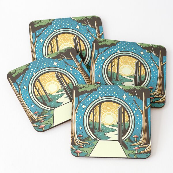 Item preview, Portal Opening to A Magical Forest Pop Art Style designed and sold by artofuniverse.