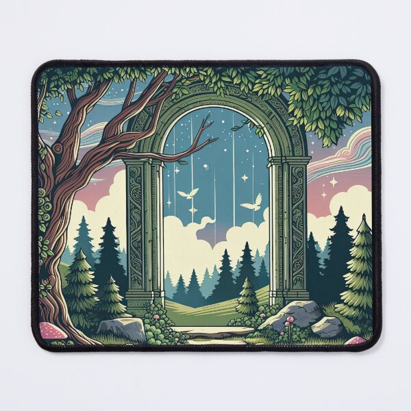 Item preview, Portal Opening to A Magical Forest Pop Art Style designed and sold by artofuniverse.