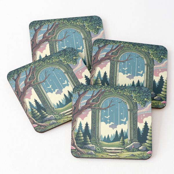 Item preview, Portal Opening to A Magical Forest Pop Art Style designed and sold by artofuniverse.