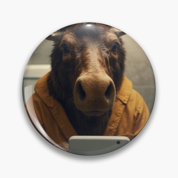 Item preview, Funny Moose on Toilet with Tablet designed and sold by vk09.