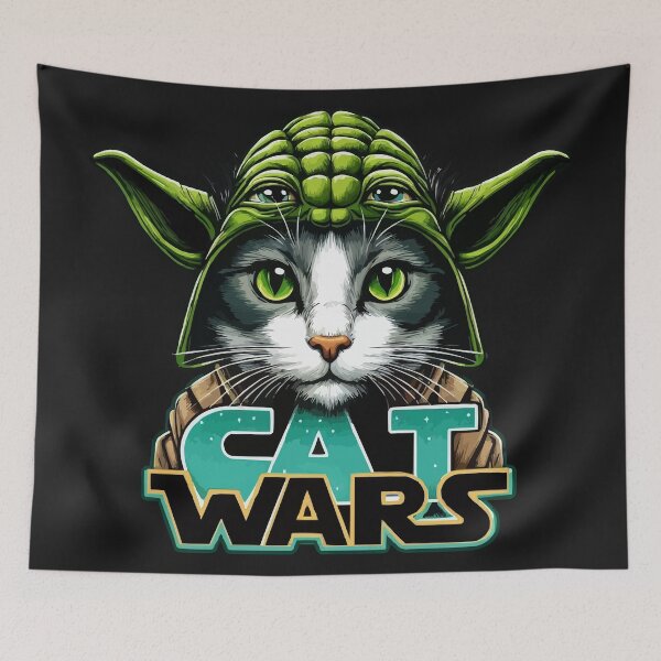 Item preview, CAT WARS  - Space Wizard Cat - Galactic Parody designed and sold by RebeccaRe.