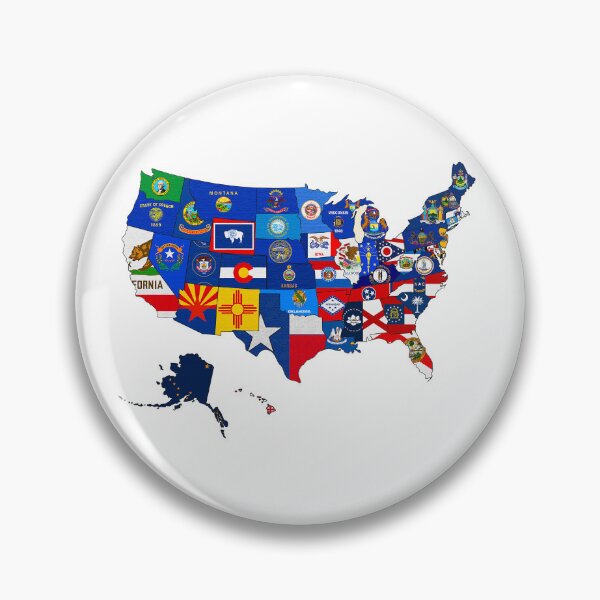 Item preview, USA State Flags Map designed and sold by Natalie Dowling.