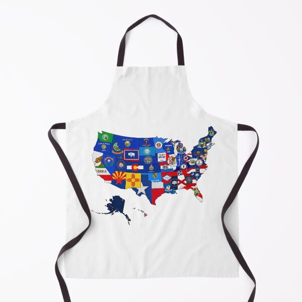 Item preview, USA State Flags Map designed and sold by Natalie Dowling.