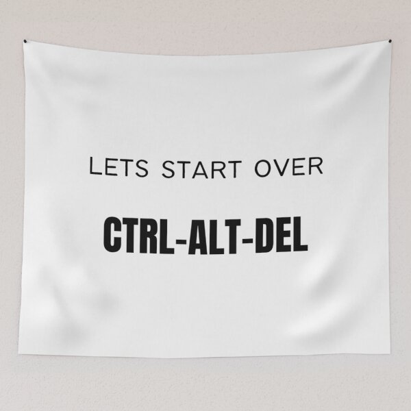 Item preview, lets start over cad text graphic v2 white background designed and sold by fishpressink.