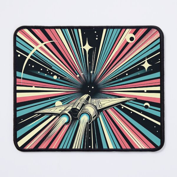 Item preview, Spaceship Entering Hyperspace Pop Art Style designed and sold by artofuniverse.