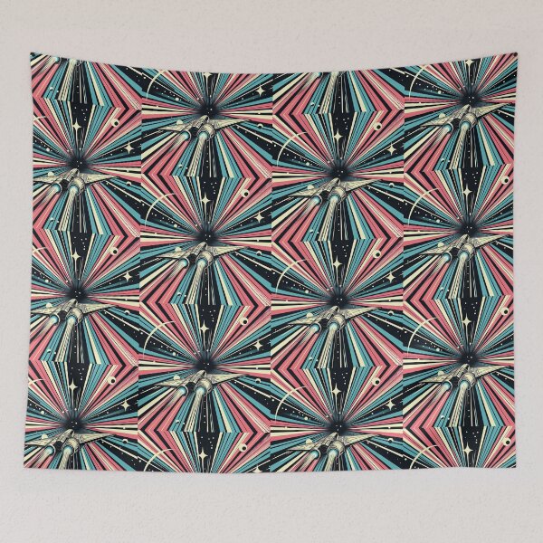 Item preview, Spaceship Entering Hyperspace Pop Art Style designed and sold by artofuniverse.