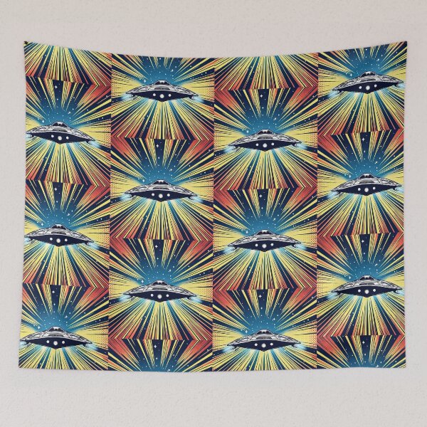 Item preview, Spaceship Entering Hyperspace Pop Art Style designed and sold by artofuniverse.