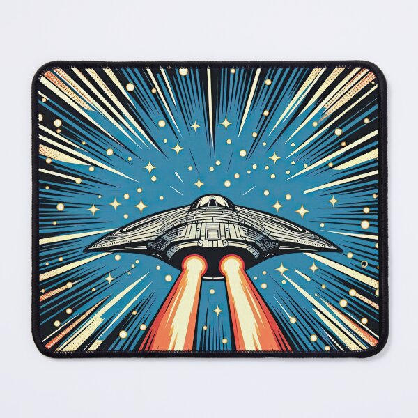 Item preview, Spaceship Entering Hyperspace Pop Art Style designed and sold by artofuniverse.