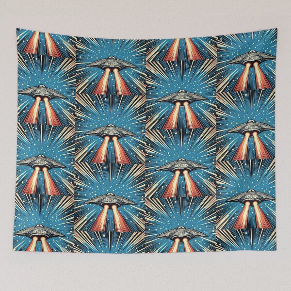 Item preview, Spaceship Entering Hyperspace Pop Art Style designed and sold by artofuniverse.