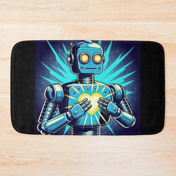 Item preview, Robot with A Glowing Heart Pop Art Style designed and sold by artofuniverse.