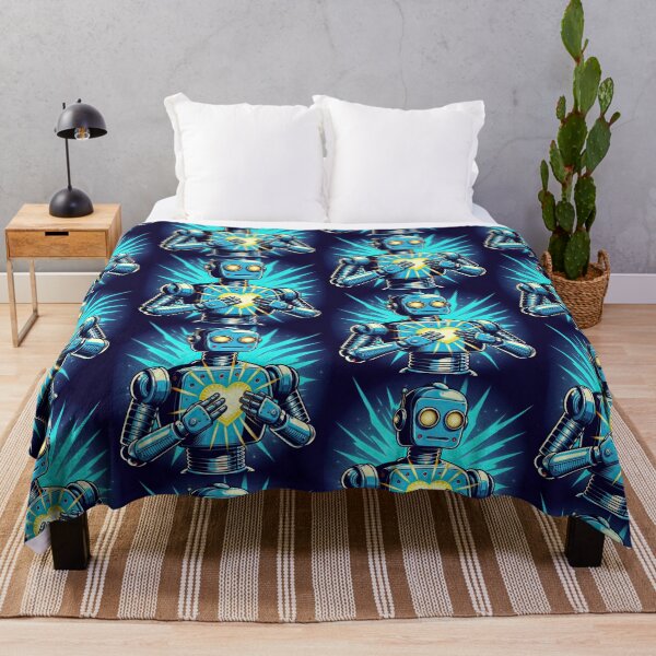 Item preview, Robot with A Glowing Heart Pop Art Style designed and sold by artofuniverse.