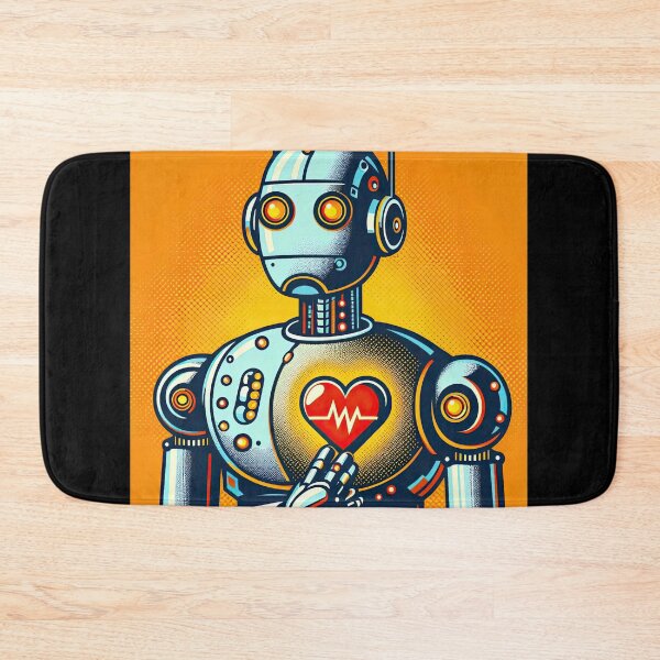 Item preview, Robot with A Glowing Heart Pop Art Style designed and sold by artofuniverse.