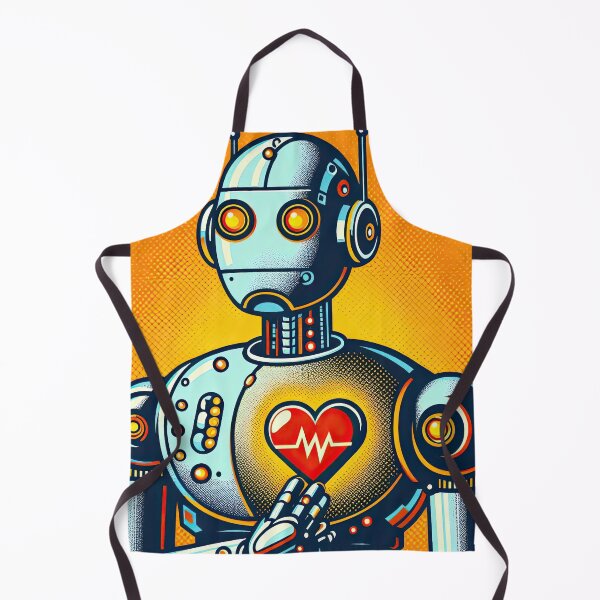 Item preview, Robot with A Glowing Heart Pop Art Style designed and sold by artofuniverse.