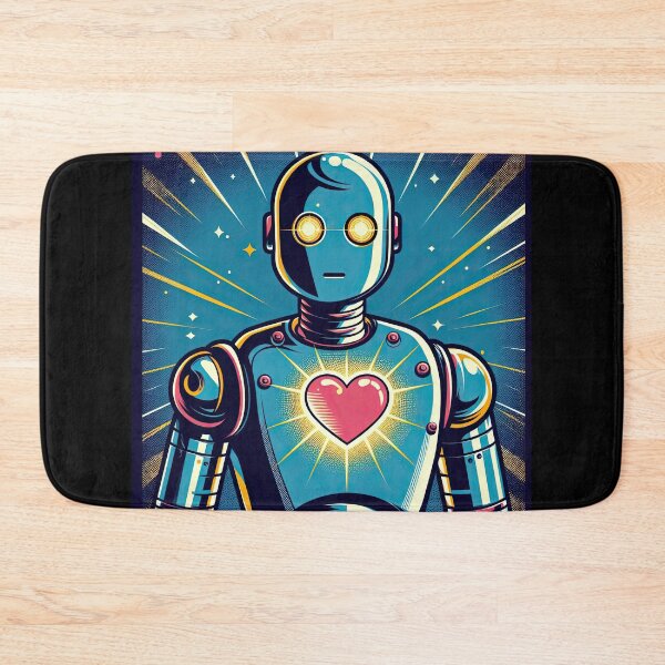 Item preview, Robot with A Glowing Heart Pop Art Style designed and sold by artofuniverse.
