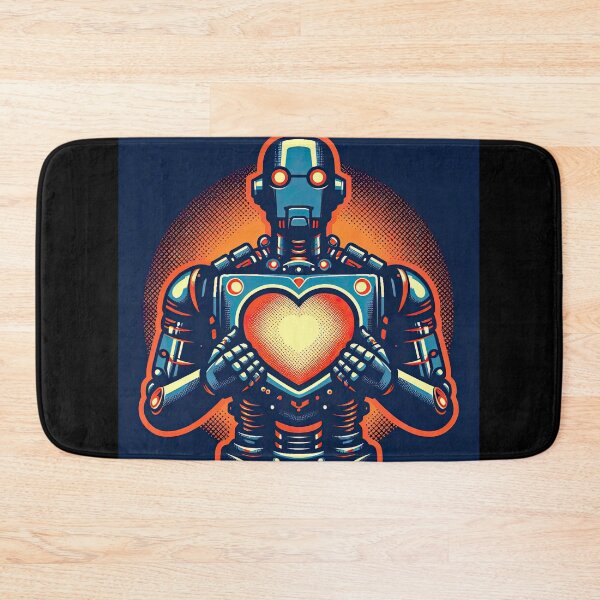 Item preview, Robot with A Glowing Heart Pop Art Style designed and sold by artofuniverse.