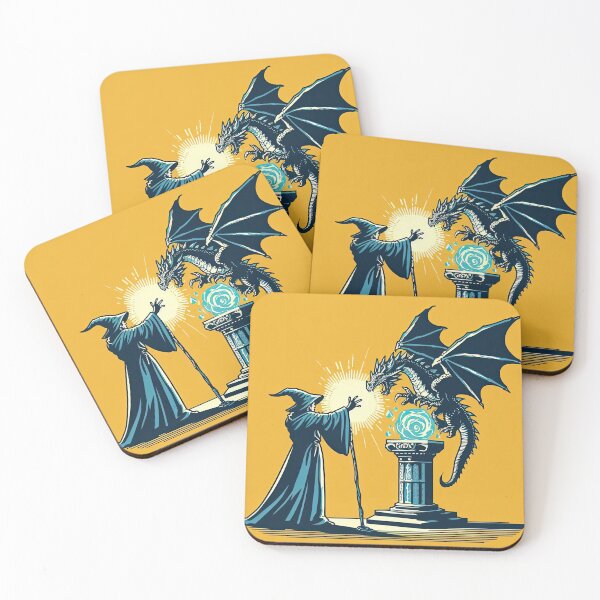 Item preview, Sorcerer Summoning A Dragon Pop Art Style designed and sold by artofuniverse.