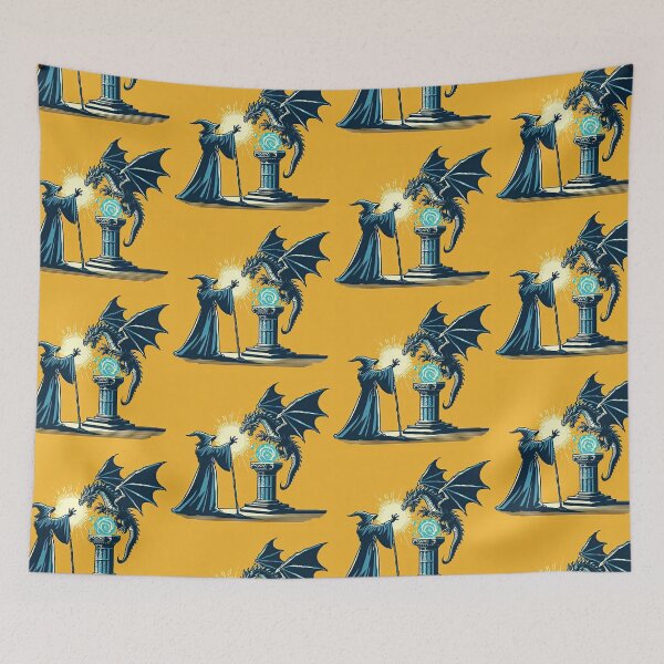 Item preview, Sorcerer Summoning A Dragon Pop Art Style designed and sold by artofuniverse.