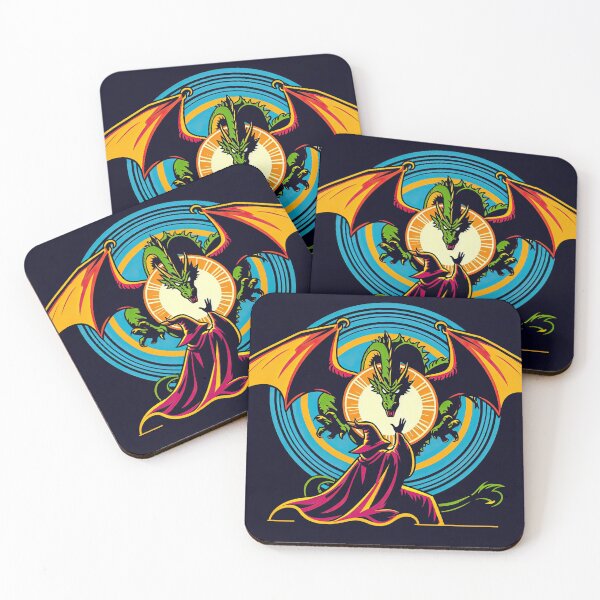Item preview, Sorcerer Summoning A Dragon Pop Art Style designed and sold by artofuniverse.