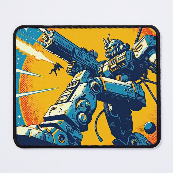 Item preview, Giant Mech Battling in Space Pop Art Style designed and sold by artofuniverse.