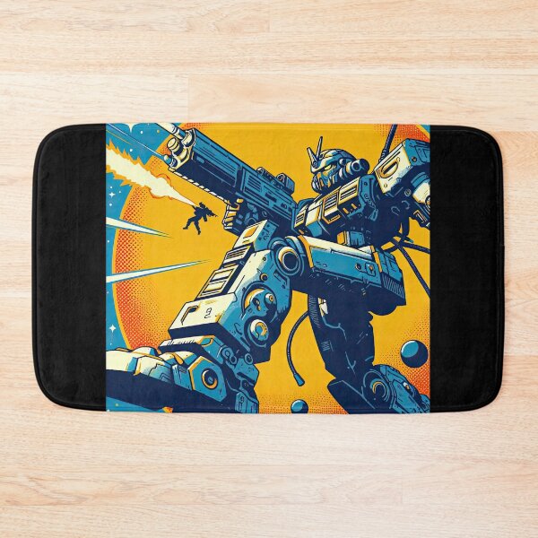 Item preview, Giant Mech Battling in Space Pop Art Style designed and sold by artofuniverse.