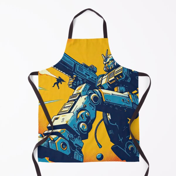 Item preview, Giant Mech Battling in Space Pop Art Style designed and sold by artofuniverse.
