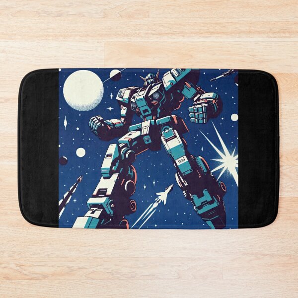 Item preview, Giant Mech Battling in Space Pop Art Style designed and sold by artofuniverse.