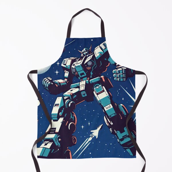 Item preview, Giant Mech Battling in Space Pop Art Style designed and sold by artofuniverse.
