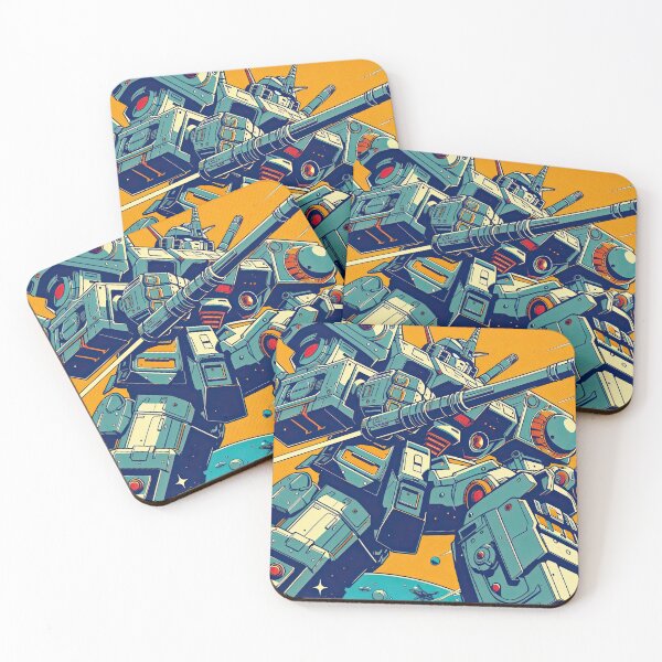 Item preview, Giant Mech Battling in Space Pop Art Style designed and sold by artofuniverse.