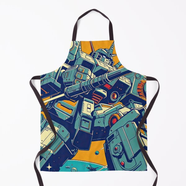 Item preview, Giant Mech Battling in Space Pop Art Style designed and sold by artofuniverse.