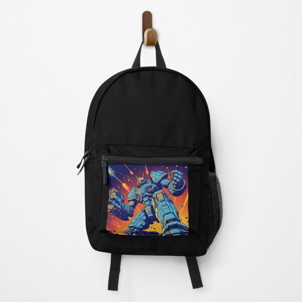 Item preview, Giant Mech Battling in Space Pop Art Style designed and sold by artofuniverse.