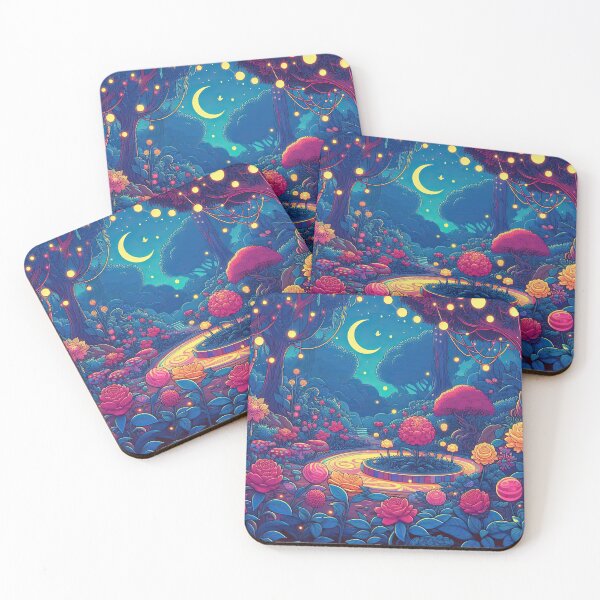 Item preview, Magical Garden with Glowing Flowers Pop Art Style designed and sold by artofuniverse.
